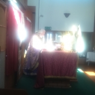 During Holy Liturgy at Holy Cross Parish, Lancaster